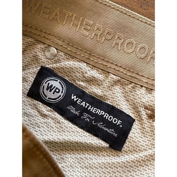 Weatherproof Cargo Pant Men's Size 32x32 Brown Cotton Solid Straight Legs Pocket - Picture 3 of 9